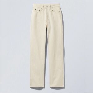 Weekday Rowe Women's Straight-Leg Jeans in Cream